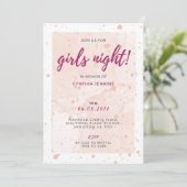 Pink Glam Bachelorette Party Uitnodigen Kaart (Staand voorkant)