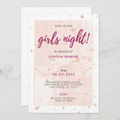 Pink Glam Bachelorette Party Uitnodigen Kaart (Voorkant / Achterkant)