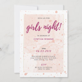 Pink Glam Bachelorette Party Uitnodigen Kaart