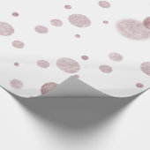 Pink Glam Bokeh Confetti Stippen Cadeaupapier (Hoek)
