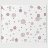 Pink Glam Bokeh Confetti Stippen Cadeaupapier (Vlak)