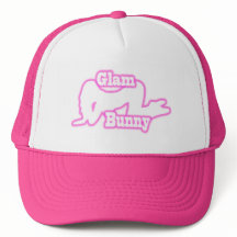 Pink Glam Bunny crawl Trucker Hat