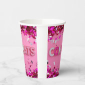 Pink Glam "Congrats" Papieren bekers (Links)