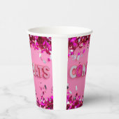 Pink Glam "Congrats" Papieren bekers (Rechts)