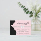 Pink Glam Etnische Tiffany Luier Raffle Baby showe Informatiekaartje (Staand voorkant)