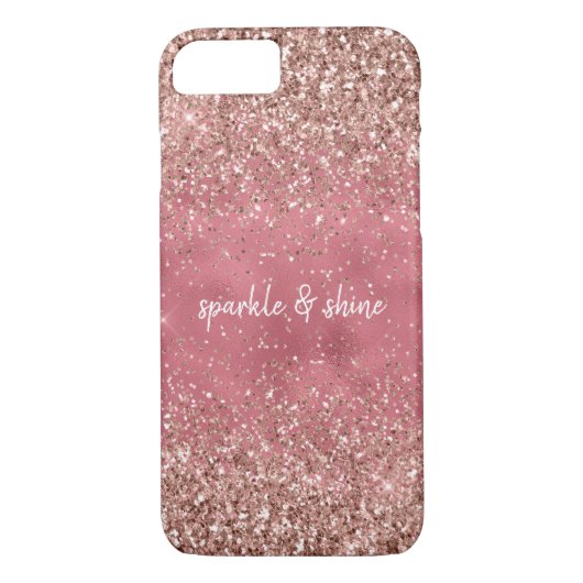Pink Glam Glitzy glitter Case-Mate iPhone Case (Achterkant)
