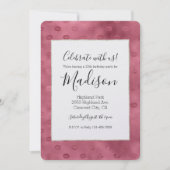 Pink Glam Glitzy Lips Birthday Kaart (Voorkant)