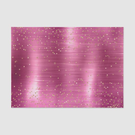 Pink Glam Gold Sparkle Confetti Baby shower Tissuepapier (Voorkant)