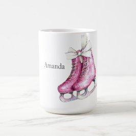 Pink Glam Ice Schaatsen Kerst Koffiemok