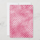 Pink Glam Stripes Gouden Ananas Verjaardag Kaart (Achterkant)