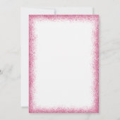 Pink Glitter 13e verjaardag uitnodiging (Achterkant)