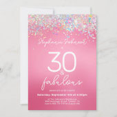Pink Glitter 30 en het fantastische 30ste verjaard Kaart (Voorkant)