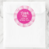 Pink Glitter Barbie Thank You Favor Stickers (Tas)