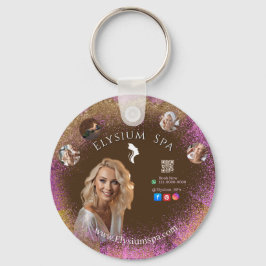 Pink Glitter Beauty Wellness Facial Treatment Gift Sleutelhanger