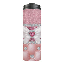 Pink Glitter Bling Thermosbeker