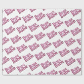 Pink Glitter Boss Babe Cadeaupapier (Vlak)