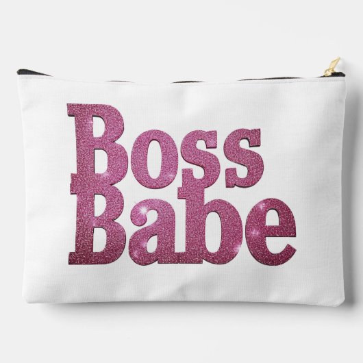 Pink Glitter Boss Babe Etui (Achterkant)