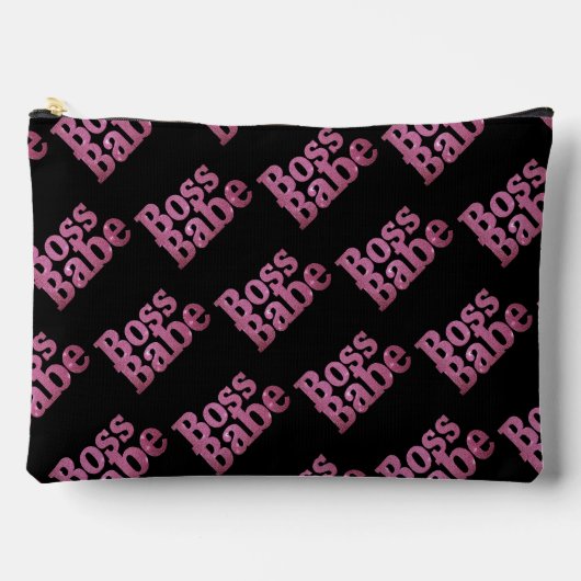 Pink Glitter Boss Babe Etui (Voorkant)