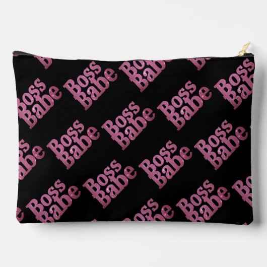 Pink Glitter Boss Babe Etui (Achterkant)