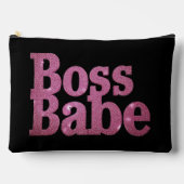Pink Glitter Boss Babe Etui (Voorkant)