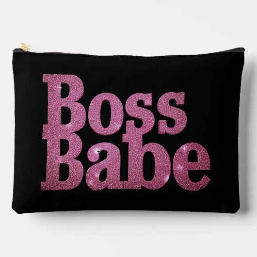 Pink Glitter Boss Babe Etui (Voorkant)