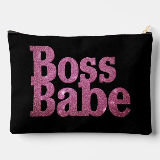 Pink Glitter Boss Babe Etui (Achterkant)