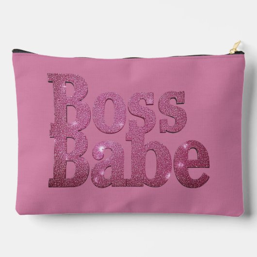 Pink Glitter Boss Babe Etui (Achterkant)