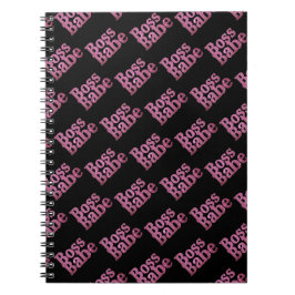 Pink Glitter Boss Babe Notitieboek