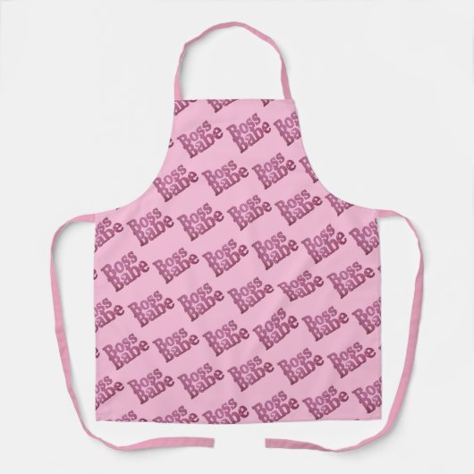 Pink Glitter Boss Babe Schort (Voorkant)