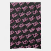 Pink Glitter Boss Babe Theedoek (Verticaal)