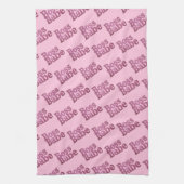 Pink Glitter Boss Babe Theedoek (Verticaal)