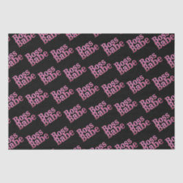 Pink Glitter Boss Babe Tissuepapier