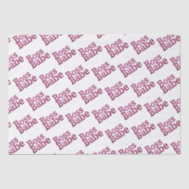 Pink Glitter Boss Babe Tissuepapier