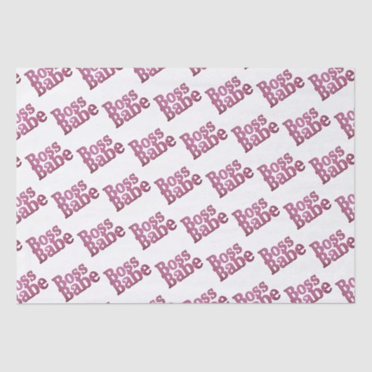 Pink Glitter Boss Babe Tissuepapier (Voorkant)