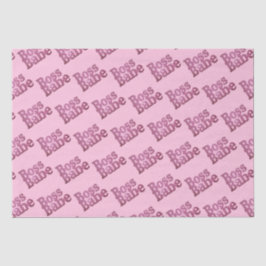 Pink Glitter Boss Babe Tissuepapier