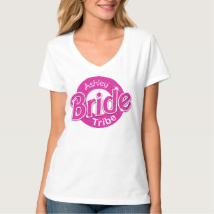 Pink Glitter Bride Tribe T-shirt