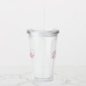 Pink Glitter Bruid Wedding Acryl Drinkbeker (Rechts)