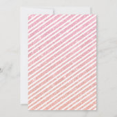 Pink Glitter Bunny Floral eerste verjaardag Kaart (Achterkant)