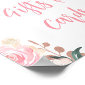 Pink Glitter Butterfly Kaarten en geschenken teken Poster (Hoek)
