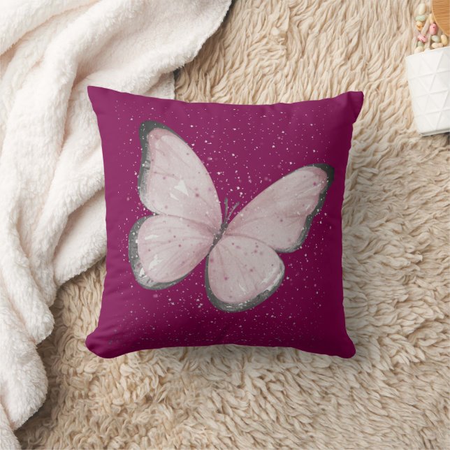 pink glitter butterfly kussen (Deken)