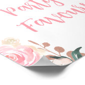 Pink Glitter Butterfly Party geeft de voorkeur aan Poster (Hoek)