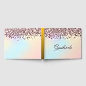 Pink Glitter Cascade and Pastel Colors Gastenboek (Volledig)