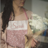 Pink Glitter Custom Name Kitchen Apron Schort