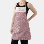 Pink Glitter Custom Name Kitchen Apron Schort (Insitu)