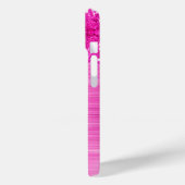 Pink Glitter Drips Hot Pink Folie Glam Girly Case-Mate iPhone Case (Achterkant / Links)