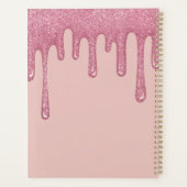 Pink Glitter Drips Spiral Planner 2025 (Achterkant)