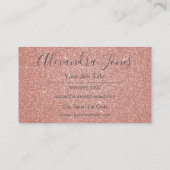 Pink Glitter en Sparkle Make-up Artist Visitekaartje (Achterkant)