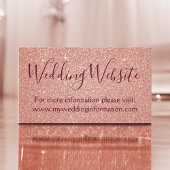 Pink Glitter en Sparkle Simple Business Informatiekaartje