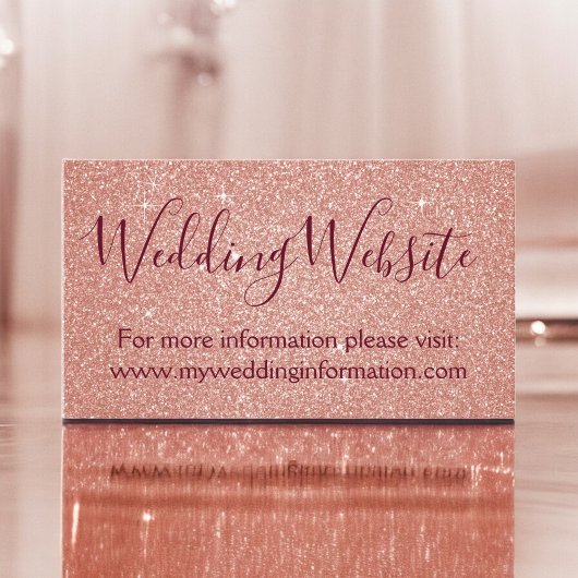 Pink Glitter en Sparkle Simple Business Informatiekaartje