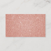 Pink Glitter en Sparkle Simple Business Informatiekaartje (Achterkant)